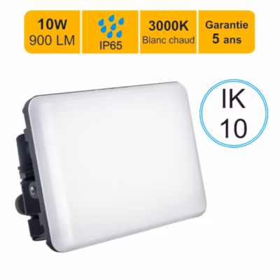 Projecteur LED 10W/IP65/1000lm/3000K connexion direct – sans câble – garantie 5 ans