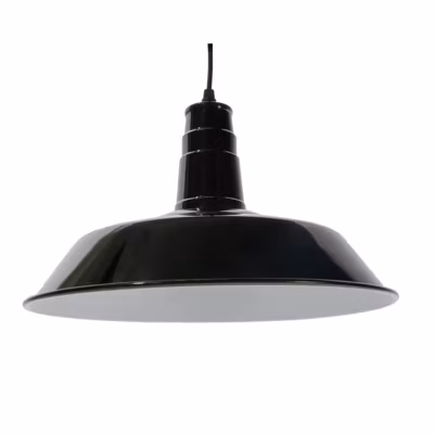 Lampe de Plafond Noire Style Industriel, Diamètre 36 cm, Métal de Haute Qualité, Douille E27, Design Moderne et légant