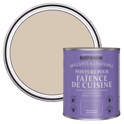 Peinture Marron pour Faïence de Cuisine, Brillant – RUST-OLEUM – Caramel 750ml