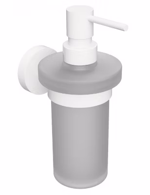 Distributeur de savon liquide mural WHITE en laiton blanc 250ml