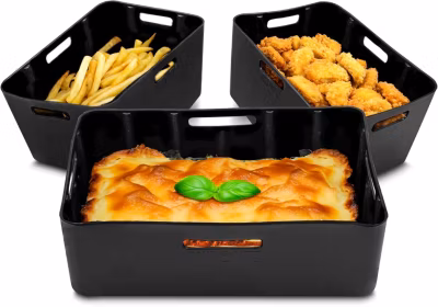 AFL3 3x Moules en silicone réutilisables pour Air Fryer Inserts en silicone antiadhésifs pour Duronic AF34 AF24 Duronic