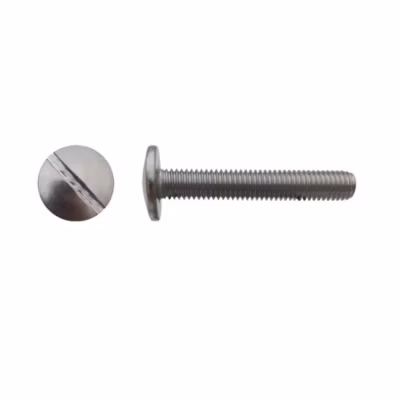 100 Vis Poêlier Tête Ronde Large Fendue 8 x 100 mm – NFE 25129 – Inox A2 – D-Work