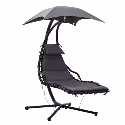 Bain de soleil OUTSUNNY en plastique H. 190 cm noir L. 190 cm
