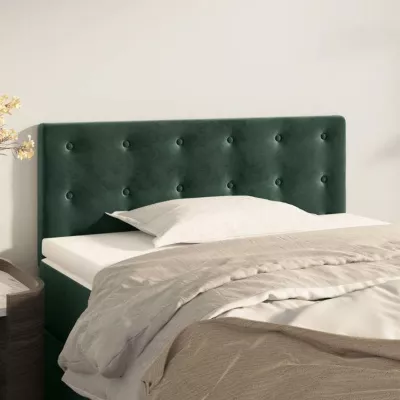 vidaXL Tête de Lit Meuble de Chambre à Coucher Accessoire de Lit Simple Tête de Cadre de Lit Intérieur Vert Foncé 346453