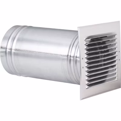 Prise d&rsquo;air de facade ANJOS PA avec grille alu et manchon télescopique pour épaisseur mur 25 à 40 cm – Diamètre (mm) 160
