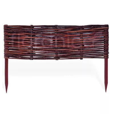 Clôture de pelouse en saule FLORANICA – 60 cm x 30 cm – Bordure de lit de jardin