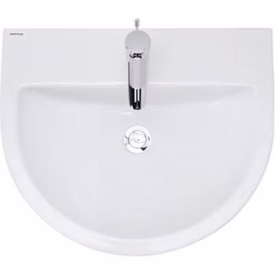 Lavabo mural céramique traditionnelle SANINDUSA UrbY 60 blanc (robinet, vidage et colonne non inclus)