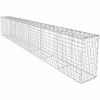 vidaXL Mur en gabion avec couvercle Acier galvanisé 600x50x100 cm