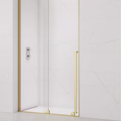 X-MOTION Porte de douche 110x200cm Coulissante, anticalcaire avec profilé Or brillant (SATBWIXM110NIKAZ)