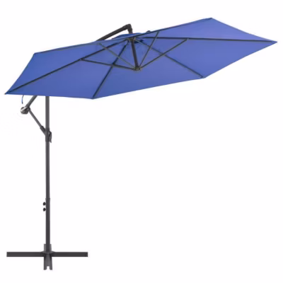 Parasol d&rsquo;Extérieur – VIDAXL – Modèle 47133 – Mât Déporté – Bleu – 300 cm de Diamètre