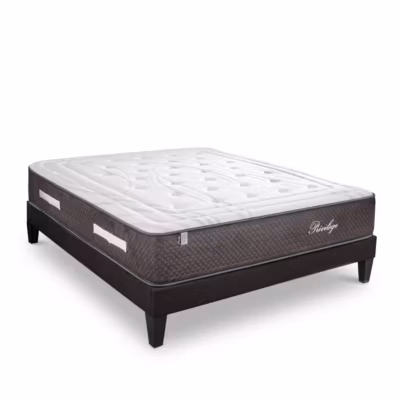 Ensemble Privilège 90×190 cm Matelas Ressorts ensachés + Sommier Bois