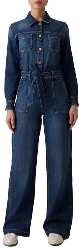 Guess Jeans Ls Coverall Combinaison Bleu 26 Femme