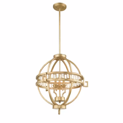 Elstead Lemuria – Pendentif de plafond sphérique à 3 ampoules, or, E14
