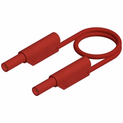 Hirschmann MLS WS 100/2,5 rt Cordon de mesure de sécurité 1 m rouge – 4 mm, 1000 V, 32 A