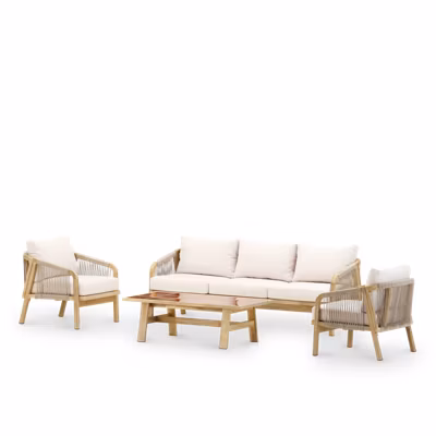 Set jardin 5 pl table céramique terracotta 125×65 – Siena & Bisbal