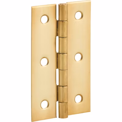 Charnière rectangulaire à nœud roulé simple feuille – Thirard – Laiton