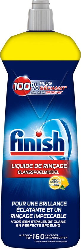Finish Powerball – Produit de rinçage – Citroen – Jusqu&rsquo;à 170 lavages – 800 ml