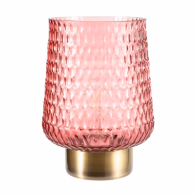 Pauleen Lampe à poser Rose Glamour E27 2700K 30lm 0,8W Rose, Laiton