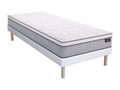 Ensemble 90 x 190 cm sommier + matelas ressorts ensachés ép.22cm – SERENITE de YSMÉE