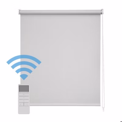 Easydeco – Store Enrouleur motorisé à batterie Translucide (Gris, 180 x 250 cm)