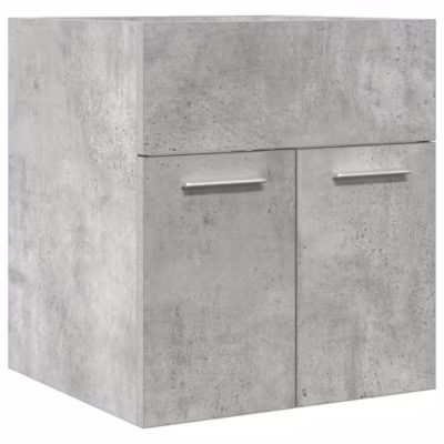 Armoire de lavabo de salle de bain gris béton 41×38,5×46 cm vidaXL