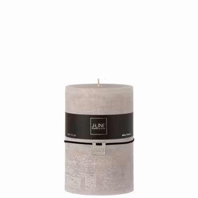 Bougie cylindrique gris clair L10xl10xH15cm