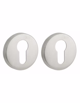 Paire de rosaces rondes pour cylindre, inox – THIRARD