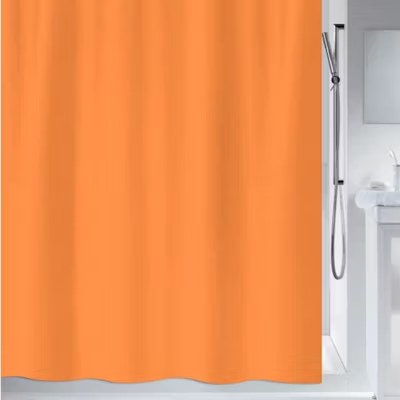 Rideau de douche Polyester PRIMO 180x200cm Orange clair Spirella