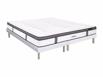 Ensemble 180 x 200 cm sommier tapissier + matelas hybride ressorts ensachés 7 zones et mémoire de forme ép.30cm – OLIANE de YSMÉE