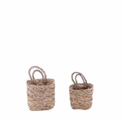 Lot de 2 paniers en fibres naturelles