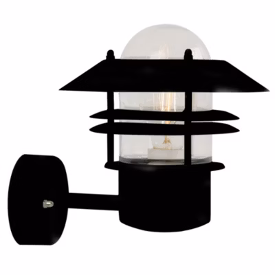 Applique murale BLOKHUS Up Métal Noir, H.23 – IP54 – E27 /Nordlux Extérieur
