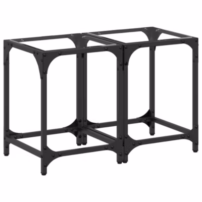 Tables basses avec dessus en verre transparent 2 pcs acier vidaXL