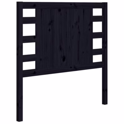 vidaXL Tête de lit Noir 81x4x100 cm Bois massif de pin 818749