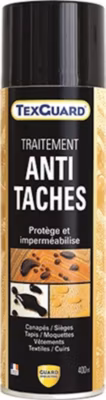 Imperméabilisant Antitache Tissu TEXGUARD aérosol 400ml Aérosols Cuir Velours Hydrofuge Invisible Canapé Tapis Rideau Moquette