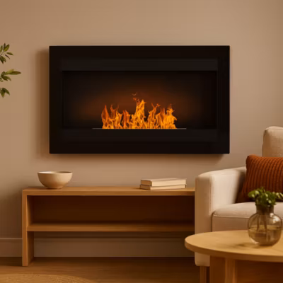 Cheminée éthanol SevenFire – Noir – 1 brûleur