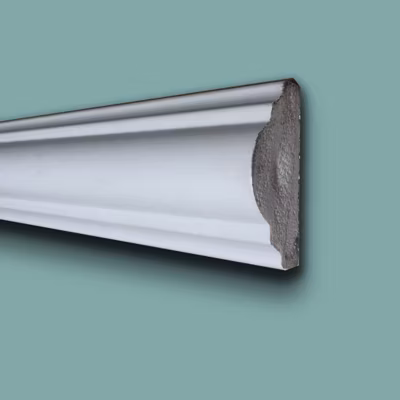 Profilé BUGNA pour boiseries en polymère blanc RAL 9016 à peindre 40 x 18 mm (Prix au mètre)