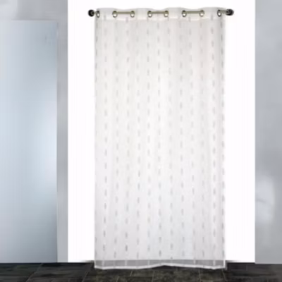 Voilage en Organza « Grain de Café » (140×240 cm – Gris clair)