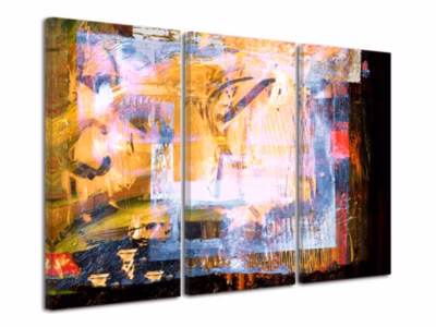 DECLINA, Tableau toile imprimée abstrait, Cadre triptyque abstrait Dschubba, 120X80 cm