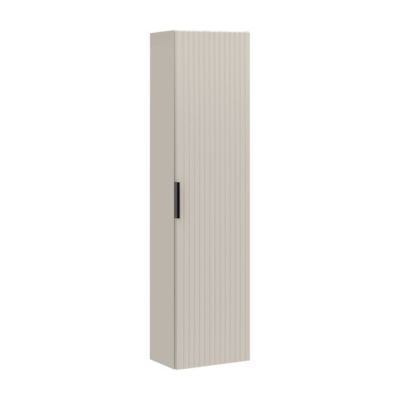 Colonne de salle de bain suspendue NOXERA  1 porte  Beige mat  Hauteur 140 cm