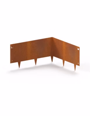 Angle Intérieur 90 Bordure de Jardin Métal Acier Corten 50-50x20cm – madecoupesurmesure