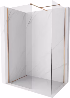 Mexen Kioto-X paroi de douche Walk-in 90 x 80 cm, transparent 10 mm, cuivre brossé – 800-090-202-65-00-080-X