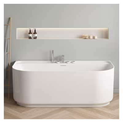 Baignoire acrylique murale EQUINOXE blanche 170cm