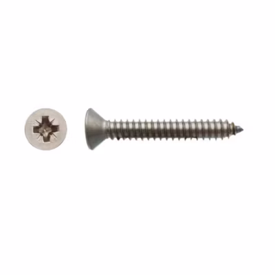 200 Vis à Tôle Tête Fraisée Pozidriv 4.8 x 70 mm – DIN 7982 – Inox A2 – D-Work