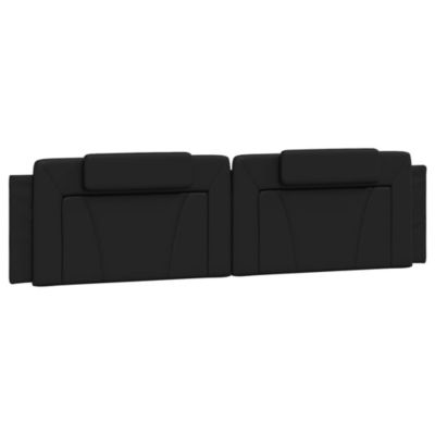 Coussin de tête de lit Viana noir 200 cm similicuir vidaXL