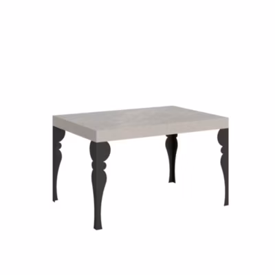 Table extensible Paxon Cashmere 120/380×90 cm avec pieds anthracite