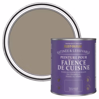 Peinture Marron pour Faïence de Cuisine, Satin – RUST-OLEUM – Cacao 750ml