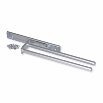 Emuca Porte-serviettes extensible, 2 branches, Aluminium, Anodisé mat