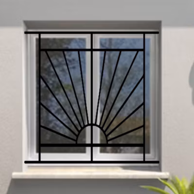 Grille de Defense Soleil pour Fenetre H 105 cm x L 160 cm (côte tableau)