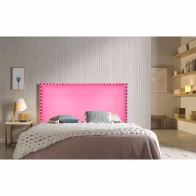 Tête de lit – ECCOX – Lily – Similicuir rose – 130 cm – Design moderne et élégant