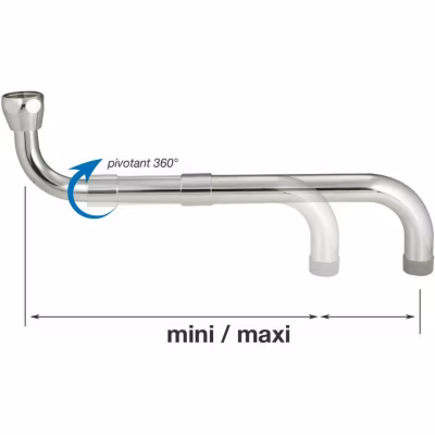 Bec télescopique pour cuisine professionnelle – Neoperl – 280 à 480 mm